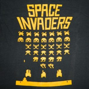 vintage SPACE INVADERS 80S LAID BACK RECORDS T-Shirt