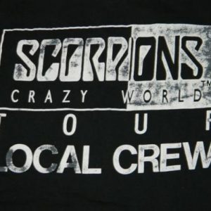 Vintage SCORPIONS LOCAL CREW 1990 Tour T-shirt xl