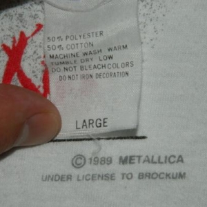 Vintage METALLICA ONE 1989 T-Shirt Original 80s