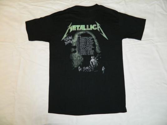 vintage METALLICA 88-89 DAMAGED JUSTICE TOUR T-Shirt concert | Defunkd