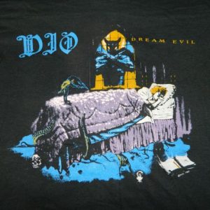 Vintage NOS DIO 1987 DREAM EVIL PROMO T-Shirt L dead stock