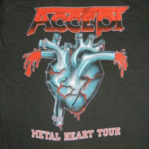 Vintage ACCEPT 1985 METAL HEART TOUR T-Shirt concert NOS