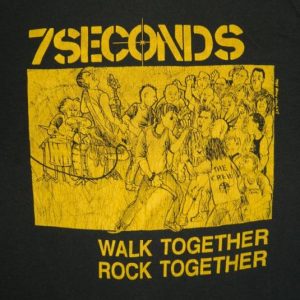 Vintage 1984 7 SECONDS WALK TOGETHER ROCK TOGETHER T-Shirt