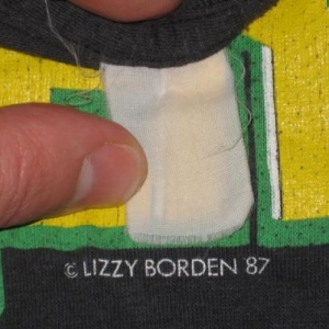 vintage LIZZY BORDEN 1987 WORLD TOUR T-Shirt 80s concert