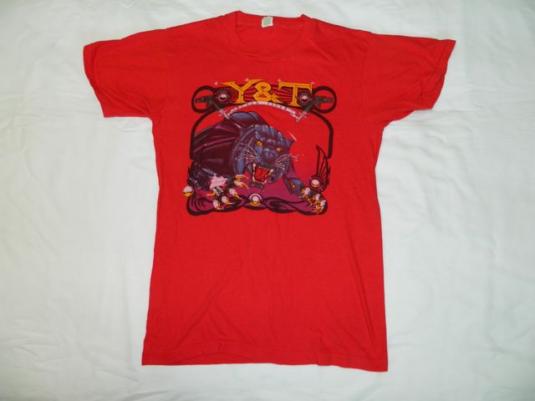 Vintage Y&T 1984 BLACK TIGER TOUR T-Shirt 80s Concert | Defunkd