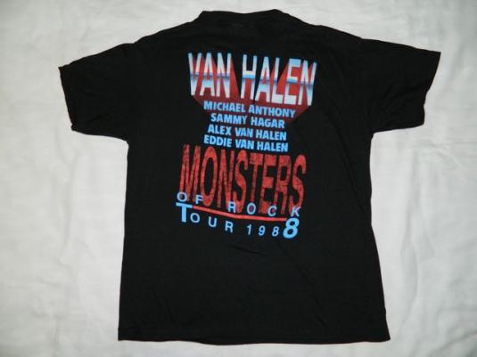 Vintage VAN HALEN MONSTERS OF ROCK 1988 TOUR T-Shirt concert | Defunkd