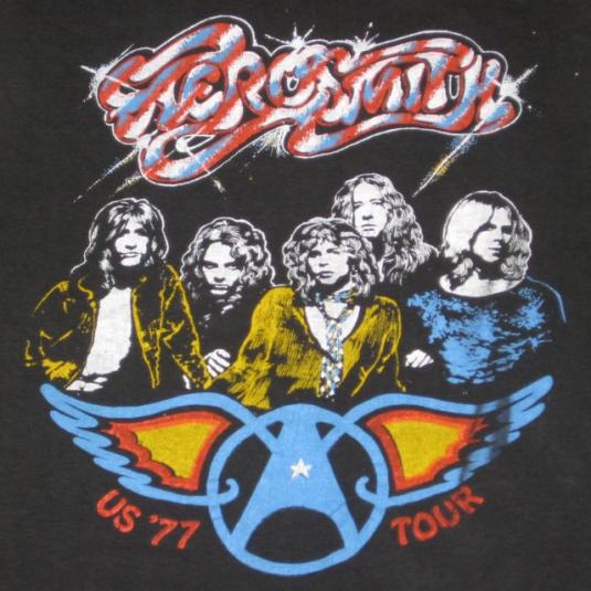 vintage AEROSMITH 1977 U.S. ROCKS TOUR T-Shirt 70s concert | Defunkd