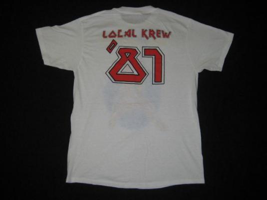 vintage IRON MAIDEN LOCAL KREW 1987 TOUR T-Shirt XL crew 80s | Defunkd