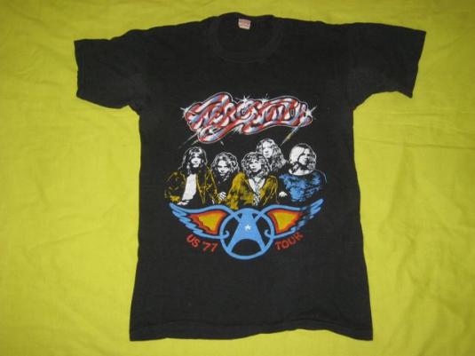 vintage AEROSMITH 1977 U.S. ROCKS TOUR T-Shirt 70s concert | Defunkd