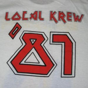 vintage IRON MAIDEN LOCAL KREW 1987 TOUR T-Shirt XL crew 80s