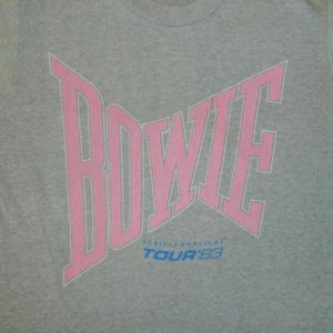 Vintge DAVID BOWIE 1983 SERIOUS MOONLIGHT TOUR T-Shirt 80s