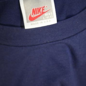 Vintage 80s Nike Swoosh Logo Two Tone T Shirt