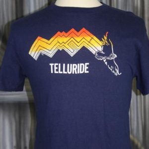 Vintage 1980s Telluride Colorado Mountain Eagle Ski T Shirt