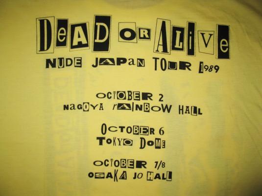 1989 DEAD OR ALIVE NUDE JAPAN TOUR VINTAGE T-SHIRT | Defunkd