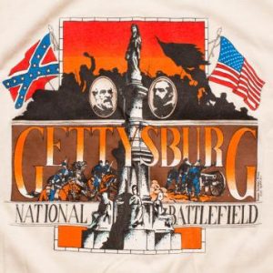 Vintage 80s Gettysburg National Battlefield T-Shirt, Retro