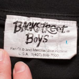 1995 Official Backstreet Boys 3D Logo T-Shirt, Pop Boy Band