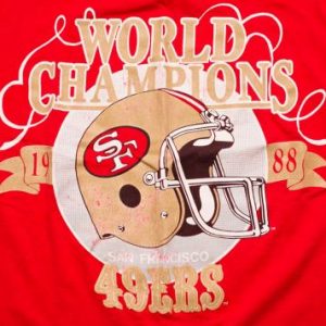 Vintage 80s San Francisco 49ers 1988 World Champions T-Shirt