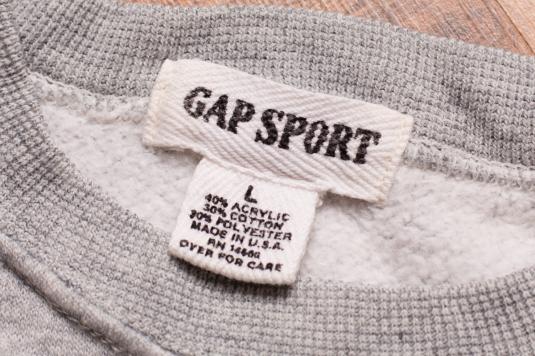Gap Sport Crewneck Sweatshirt Lightweight Raglan Made in USA | Defunkd
