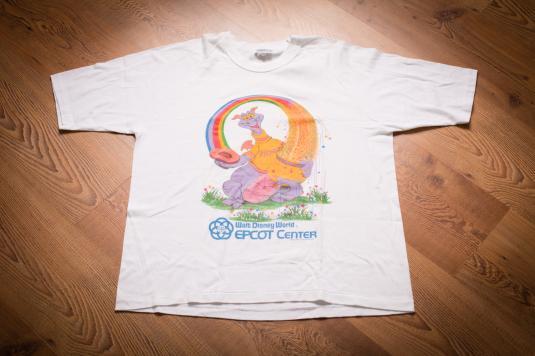 Vintage 80s Walt Disney Figment Rainbow T-Shirt Epcot Center | Defunkd