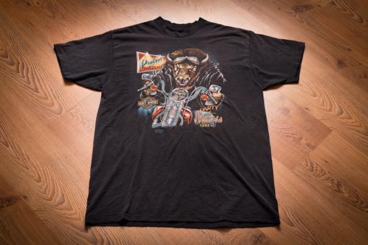 3D Emblem Party at Sturgis 92 Bison T-Shirt, Harley-Davidson | Defunkd