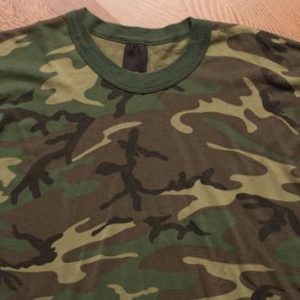 Rothco Camo T-Shirt, Thin 50/50 Tee, 80s Military Camouflage