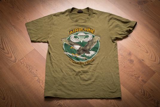 80s 101st Airborne Division Screaming Eagles t-shirt Medium - The Captains  Vintage