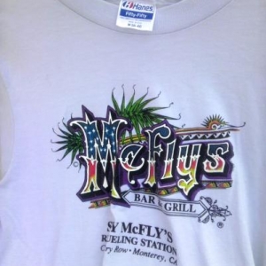 80s Sly McFly's Refueling Station Monterey CA vintage tshirt