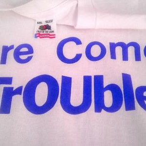 1990 MC TROUBLE extremely rare hip hop rap vintage t-shirt