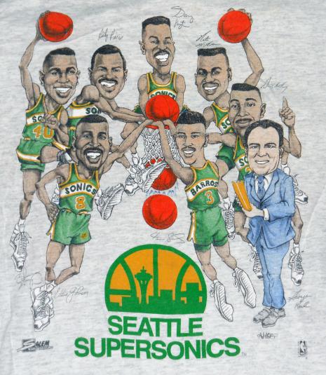 Alstyle James Worthy Retro Basketball Caricature T Shirt