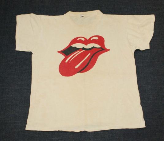 VINTAGE THE ROLLING STONES Defunkd T-SHIRT TONGUE 1970\'S * 