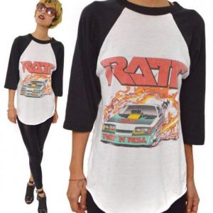 Vintage 80s Ratt Dancing Undercover Tour T Shirt Sz L