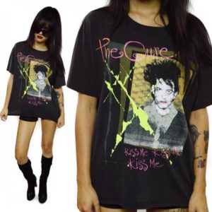 Vintage 80s The Cure Kiss Me Kiss Me Kiss Me T Shirt Sz L