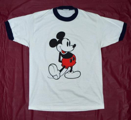 Vintage 80s Mickey Mouse Walt Disney Ringer T Shirt | Defunkd