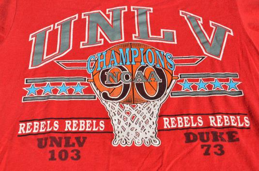 1990 UNLV Basketball Championship Vintage T-Shirt | Defunkd