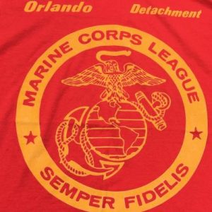 Vintage 1990s U.S. Marine Corps League Red T-Shirt XL