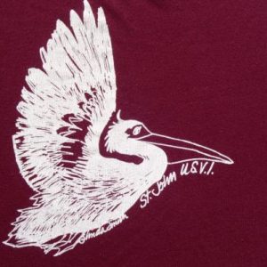 Vintage 1980s Pelican St John Virgin Islands Burgundy T-Shirt L