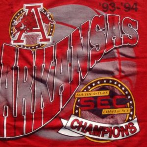 Vintage 1990s Arkansas Razorbacks SEC Champions T Shirt L