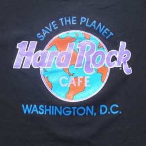 Vintage 1980s Hard Rock Cafe Save the Planet Cotton T-Shirt