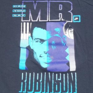 Vintage 1990s Black Mr. David Robinson Cotton Nike T-Shirt M