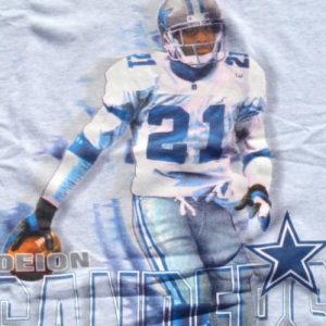 Vintage 1990s Deion Sanders Dallas Cowboys NFL T-Shirt M