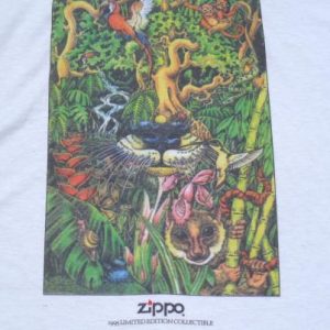 Vintage 1990s Zippo Mysteries of the Forest White T-Shirt XL