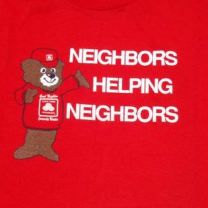 Vintage 1990s State Farm Good Neighbor Bear Red T-Shirt XL