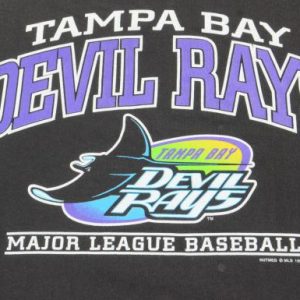 Vintage 1997 Tampa Bay Devil Rays MLB Black Cotton T Shirt M