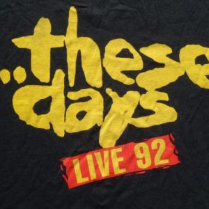 Vintage 1992 These Days Live 92 Black Cotton T Shirt XL