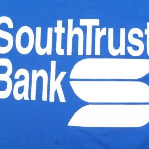 Vintage 1990s SouthTrust Bank Advertising Blue T-Shirt XL