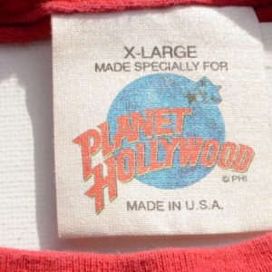 Vintage 1990s Planet Hollywood WDW Red Souvenir T-Shirt