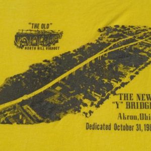Vintage 1981 Akron Ohio "Y" Bridge Souvenir T-Shirt M/L