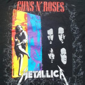 Vintage 1992 Guns N Roses Metallica Concert Tour T-Shirt