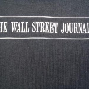 Vintage 1980s The Wall Street Journal Black T-Shirt L