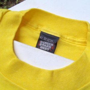 Vintage 1980s Yellow Left Handed Funny T-Shirt XL